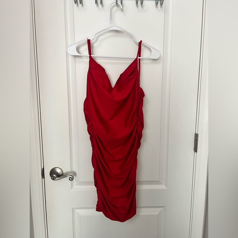 B Darlin Vibrant Red Mini Dress